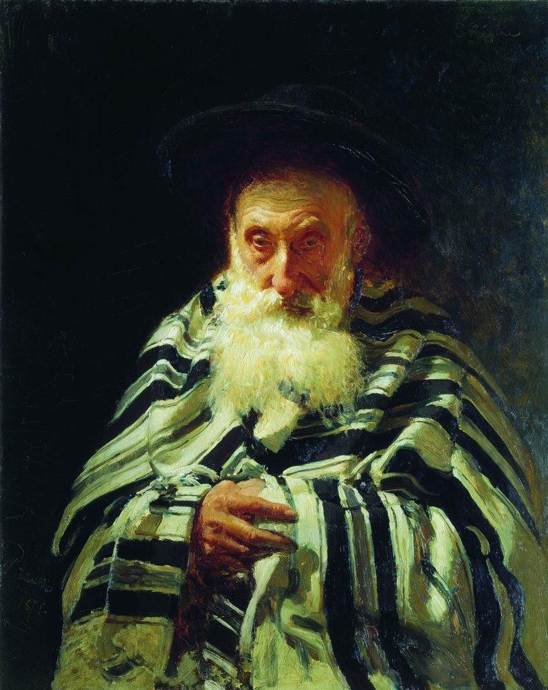 Репин Илья Ефимович - Еврей на молитве. 1875